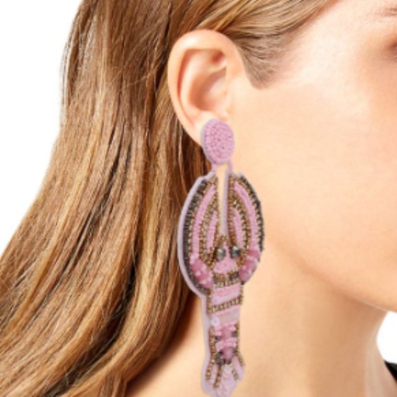NWT BETSEY JOHNSON Lobster Earrings - Picture 3 of 5